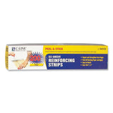 C-Line® Self-Adhesive Reinforcing Strips, 1 x 10.75, Clear, 200/Box (CLI64112) 1 Case of 200