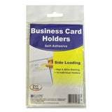 C-Line® Self-Adhesive Business Card Holders, Side Load, 2 x 3.5, Clear, 10/Pack (CLI70238) Pack of 10