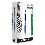 Zebra® Z-Grip MAX Ballpoint Pen, Retractable, Medium 1 mm, Blue Ink, Silver/Blue Barrel, 12/Pack (ZEB22420) Box of 12
