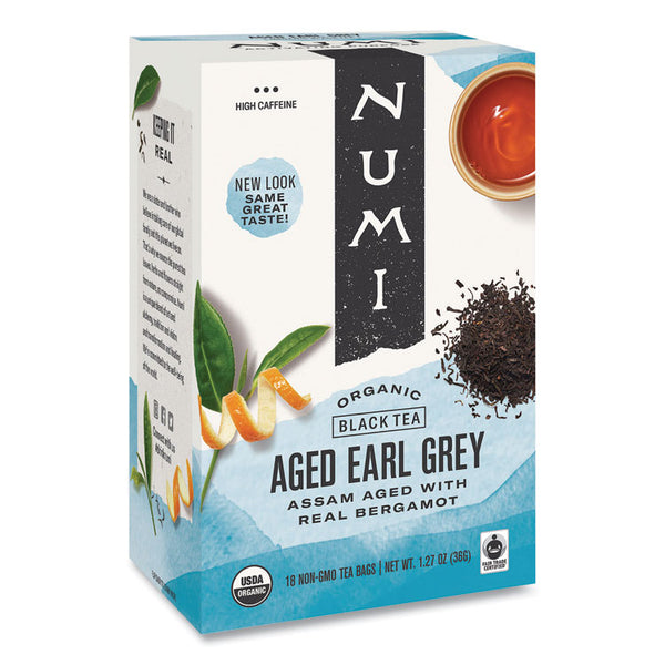 Numi® Organic Teas and Teasans, 1.27 oz, Aged Earl Grey, 18/Box (NUM10170)