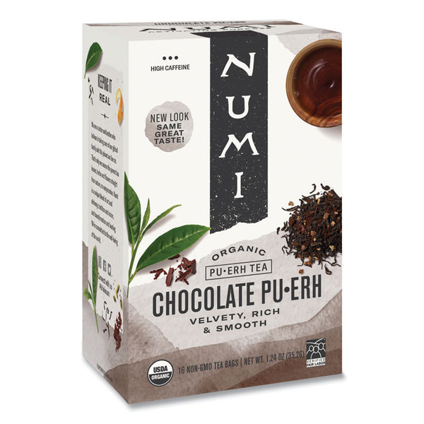 Numi® Organic Tea, Chocolate Puerh, 16/Box (NUM10360)