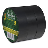 Duck® Pro Electrical Tape, 1" Core, 0.75" x 50 ft, Black, 3/Pack (DUC299004) Pack of 3