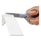 Westcott® Titanium Bonded Scissors, 5" and 7" Long, 2.25" and 3.5" Cut Lengths, Gray/Yellow Straight Handles, 2/Pack (ACM13824) Pack of 2