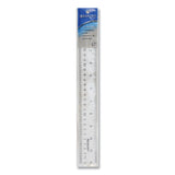 Westcott® Clear Flexible Acrylic Ruler, Standard/Metric, 12" Long, Clear (ACM10562) Each