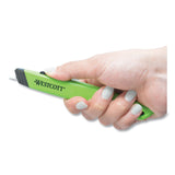 Westcott® Safety Ceramic Blade Box Cutter, 0.5" Blade, 5.5" Plastic Handle, Green (ACM16475) Each