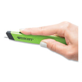 Westcott® Safety Ceramic Blade Box Cutter, 0.5" Blade, 5.5" Plastic Handle, Green (ACM16475) Each