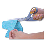 Westcott® ExtremEdge Titanium Bent Scissors, 9" Long, 4.5" Cut Length, Gray/Yellow Offset Handle (ACM14669) Each