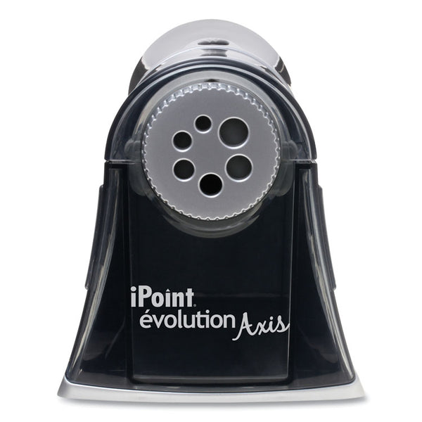 Westcott® iPoint Evolution Axis Pencil Sharpener, AC-Powered, 5 x 7.5 x 7.25, Black/Silver (ACM15509)