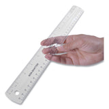 Westcott® Non-Shatter Flexible Ruler, Standard/Metric, 12" Long, Plastic, Clear (ACM13862) Each