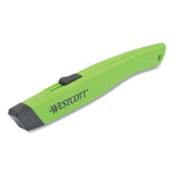 Westcott® Safety Ceramic Blade Box Cutter, 0.5" Blade, 5.5" Plastic Handle, Green (ACM16475) Each