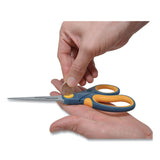 Westcott® Non-Stick Titanium Bonded Scissors, 8" Long, 3.25" Cut Length, Gray/Yellow Straight Handle (ACM14849) Each