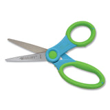 Westcott® Ultra Soft Handle Scissors with Antimicrobial Protection, Point Tip, 5" Long, 2" Cut Length, Randomly Assorted Handle Color (ACM14597) Each