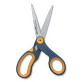 Westcott® Non-Stick Titanium Bonded Scissors, 8" Long, 3.25" Cut Length, Gray/Yellow Straight Handle (ACM14849) Each