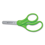 Westcott® For Kids Scissors, Blunt Tip, 5" Long, 1.75" Cut Length, Randomly Assorted Straight Handles (ACM13130) Each