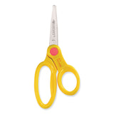 Westcott® Kids' Scissors with Antimicrobial Protection, Pointed Tip, 5" Long, 2" Cut Length, Randomly Assorted Straight Handles (ACM14607) Each