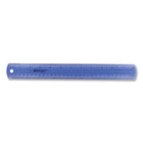 Westcott® 12" Jewel Colored Ruler, Standard/Metric, Plastic (ACM12975) Each