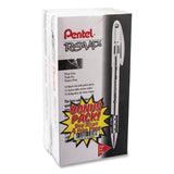 Pentel® R.S.V.P. Ballpoint Pen Value Pack, Stick, Fine 0.7 mm, Black Ink, Clear/Black Barrel, 24/Pack (PENBK90ASW2) Pack of 24