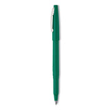 Pentel® Rolling Writer Roller Ball Pen, Stick, Medium 0.8 mm, Green Ink, Green Barrel, Dozen (PENR100D) 1 Dozen