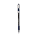 Pentel® R.S.V.P. Ballpoint Pen, Stick, Fine 0.7 mm, Blue Ink, Clear/Blue Barrel, Dozen (PENBK90C) Box of 12