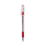Pentel® R.S.V.P. Ballpoint Pen, Stick, Fine 0.7 mm, Red Ink, Clear/Red Barrel, Dozen (PENBK90B) Box of 12