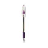 Pentel® R.S.V.P. Ballpoint Pen, Stick, Medium 1 mm, Violet Ink, Clear/Violet Barrel, Dozen (PENBK91V) Box of 12
