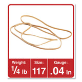 Universal® Rubber Bands, Size 117, 0.06" Gauge, Beige, 4 oz Box, 50/Pack (UNV04117) Each