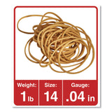 Universal® Rubber Bands, Size 14, 0.04" Gauge, Beige, 1 lb Box, 2,200/Pack (UNV00114) Each