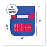 Carson-Dellosa Education Chairback Buddy Pocket Chart, 7 Pockets, 15 x 19, Blue/Red (CDPCD158035) Each