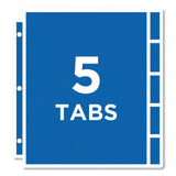 Avery® Protect 'n Tab Top-Load Clear Sheet Protectors w/Five Tabs, Letter (AVE74160) Pack of 5