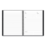 Blue Sky® Aligned Business Notebook, 1-Subject, Meeting-Minutes/Notes Format with Narrow Rule, Black Cover, (78) 11 x 8.5 Sheets (BLS121454) Each