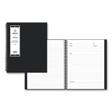 Blue Sky® Aligned Business Notebook, 1-Subject, Meeting-Minutes/Notes Format with Narrow Rule, Black Cover, (78) 11 x 8.5 Sheets (BLS121454) Each