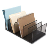 TRU RED™ Wire Mesh Vertical Document Sorter, 7 Sections, Letter-Size, 11.65 x 20 x 6.61, Matte Black (TUD24402449)