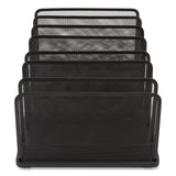 TRU RED™ Wire Mesh Vertical Document Sorter, 7 Sections, Letter-Size, 11.65 x 20 x 6.61, Matte Black (TUD24402449)