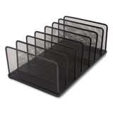 TRU RED™ Wire Mesh Vertical Document Sorter, 7 Sections, Letter-Size, 11.65 x 20 x 6.61, Matte Black (TUD24402449)