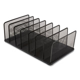 TRU RED™ Wire Mesh Vertical Document Sorter, 7 Sections, Letter-Size, 11.65 x 20 x 6.61, Matte Black (TUD24402449)