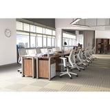 Union & Scale™ Essentials Mobile Pedestal File, Left or Right, 2-Drawers: Box/File, Legal/Letter, White/Espresso, 15.5" x 21.2" x 24.2" (UOS24398968) Each