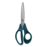 TRU RED Stainless Steel Scissors, 8" Long, 3.58" Cut Length, Green Straight Handle (TUD24380497) Each