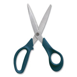 TRU RED Stainless Steel Scissors, 8" Long, 3.58" Cut Length, Green Straight Handle (TUD24380497) Each
