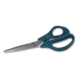 TRU RED Stainless Steel Scissors, 8" Long, 3.58" Cut Length, Green Straight Handle (TUD24380497) Each