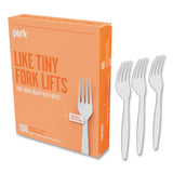 Perk™ Heavyweight Plastic Cutlery, Fork, White, 100/Pack (PRK24390999) Pack of 100