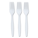 Perk™ Heavyweight Plastic Cutlery, Fork, White, 100/Pack (PRK24390999) Pack of 100