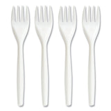 Perk™ Mediumweight Plastic Cutlery, Fork, White, 300/Pack (PRK24390987) Pack of 300