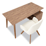 Union & Scale™ MidMod Storage Desk, Gold Pull, 59.7" x 29.4" x 29.5", Espresso (UOS24398973) Each