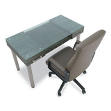 Union & Scale™ Prestige Glass Writing Desk, 47.1" x 23.5" x 29.5", Gray (UOS24398955) Each