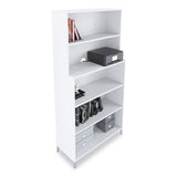 Union & Scale™ Essentials Laminate Bookcase, Five-Shelf, 35.8w x 14.9d x 72h, White (UOS24398952) Each