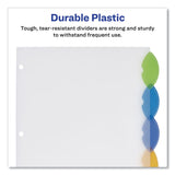 Avery® Insertable Style Edge Tab Plastic Dividers, 5-Tab, 11 x 8.5, Translucent, 1 Set (AVE11200) Set of 5