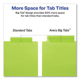 Avery® Insertable Big Tab Plastic 2-Pocket Dividers, 8-Tab, 11.13 x 9.25, Assorted, 1 Set (AVE11907) Set of 8