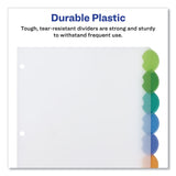 Avery® Insertable Style Edge Tab Plastic Dividers, 8-Tab, 11 x 8.5, Translucent, 1 Set (AVE11201) Set of 8