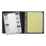 Avery® Insertable Big Tab Dividers, 5-Tab, Double-Sided Gold Edge Reinforcing, 11 x 8.5, Buff, Clear Tabs, 1 Set (AVE11110) Set of 5