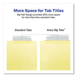Avery® Insertable Big Tab Dividers, 5-Tab, Double-Sided Gold Edge Reinforcing, 11 x 8.5, Buff, Clear Tabs, 1 Set (AVE11110) Set of 5